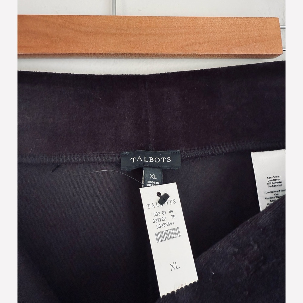 NWT Talbots Velour Set Zipper Jacket and Pants in Black - Picture 11 of 11